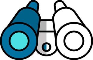 Binoculars Filled Half Cut Icon vector