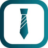 Tie Glyph Gradient Round Corner Icon vector