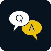 Question And Answer Glyph Two Color Icon vector