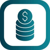 Income Glyph Gradient Round Corner Icon vector