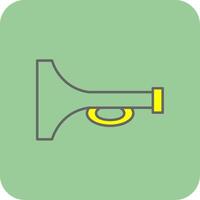 Horn Filled Yellow Icon vector