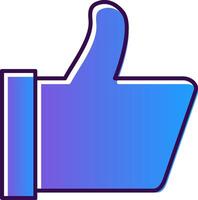 Feedback Gradient Filled Icon vector