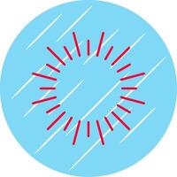 Fireworks Flat Blue Circle Icon vector