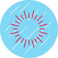 Fireworks Flat Blue Circle Icon vector