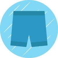 Shorts Flat Blue Circle Icon vector