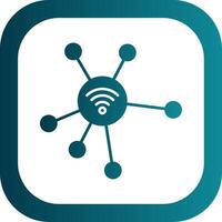Network Glyph Gradient Round Corner Icon vector
