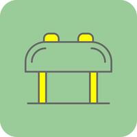Pommel Horse Filled Yellow Icon vector