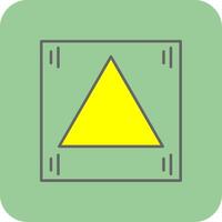 triángulo lleno amarillo icono vector
