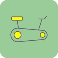 Stationary Bike Filled Yellow Icon vector