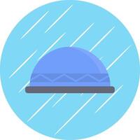 Bosu Ball Flat Blue Circle Icon vector