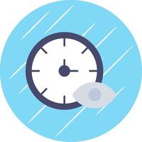 Time Tracking Flat Blue Circle Icon vector