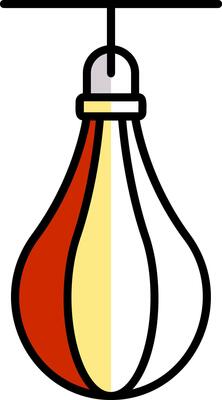Speed Bag Filled Half Cut Icon