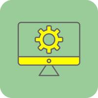System Filled Yellow Icon vector