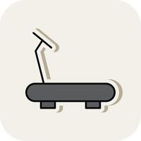 Treadmill Line Filled White Shadow Icon vector