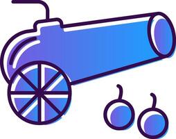 Cannon Gradient Filled Icon vector