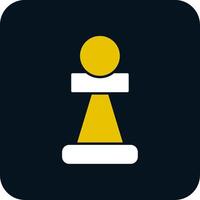 Pawn Glyph Two Color Icon vector