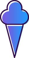 Ice Cream Gradient Filled Icon vector