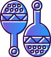 maracas degradado lleno icono vector