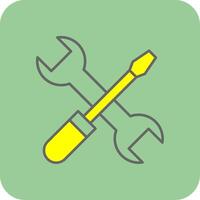 Improvement Filled Yellow Icon vector