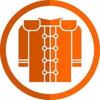 Marching Uniform Glyph Orange Circle Icon vector