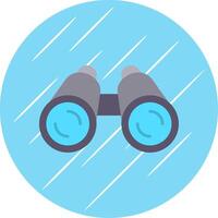 Binoculars Flat Blue Circle Icon vector