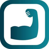 Brawn Glyph Gradient Round Corner Icon vector