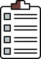 Tasks Filled Half Cut Icon vector