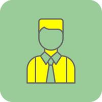 Avatar Filled Yellow Icon vector