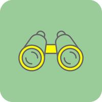 Binoculars Filled Yellow Icon vector