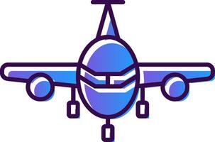 Airplane Gradient Filled Icon vector
