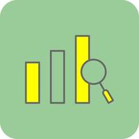 Chart Filled Yellow Icon vector