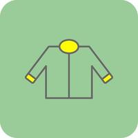 Driver Jacket Filled Yellow Icon vector