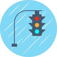 Traffic Lights Flat Blue Circle Icon vector