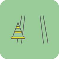 Cone Filled Yellow Icon vector