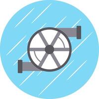 Turbo Flat Blue Circle Icon vector