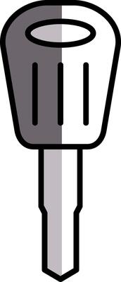 Car Key Filled Half Cut Icon