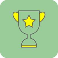 Trophy Filled Yellow Icon vector