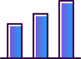 Graph Gradient Filled Icon vector