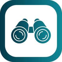 Binoculars Glyph Gradient Round Corner Icon vector