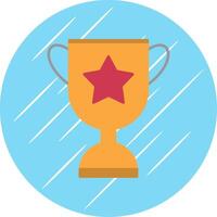 Trophy Flat Blue Circle Icon vector