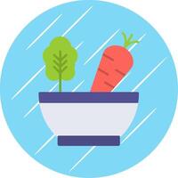Salad Flat Blue Circle Icon vector