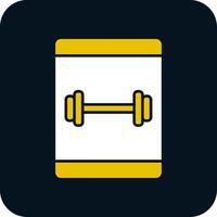 Online Workout Glyph Two Color Icon vector