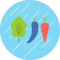 vegetales plano azul circulo icono vector