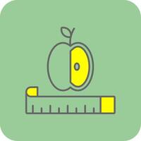 Diet Filled Yellow Icon vector