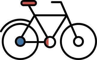 bicicleta lleno medio cortar icono vector