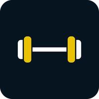 Dumbbell Glyph Two Color Icon vector