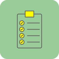 To Do List Filled Yellow Icon vector