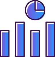 Analytics Gradient Filled Icon vector