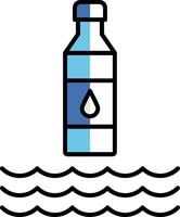 Water Filled Half Cut Icon vector