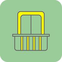 Balcony Filled Yellow Icon vector